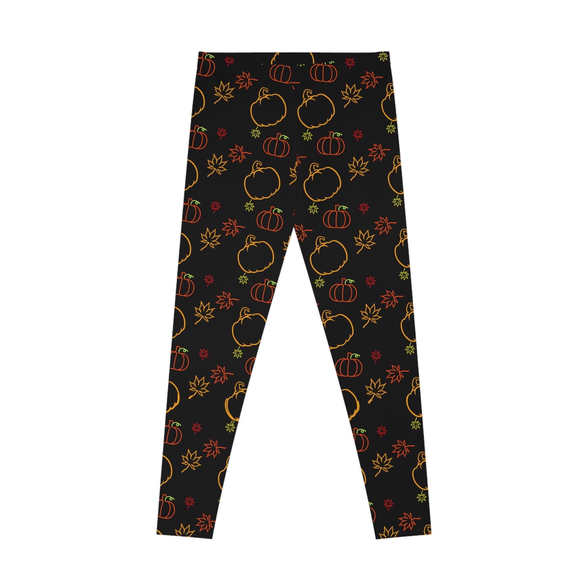 Pumpkin Spice Stretchy Fall Leggings Black – 3 Mystics Metaphysical