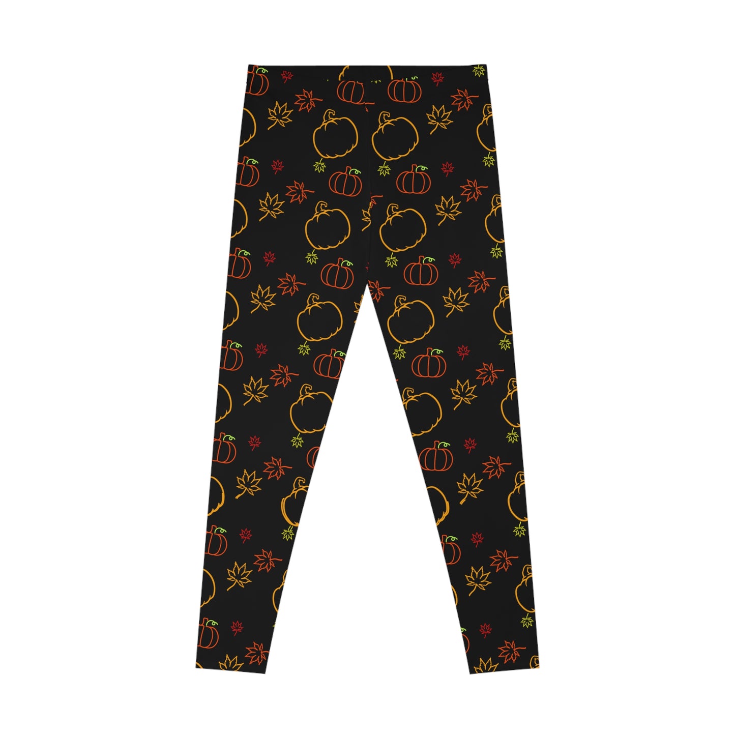 Cozy Autumn Stretchy Fall Leggings Black