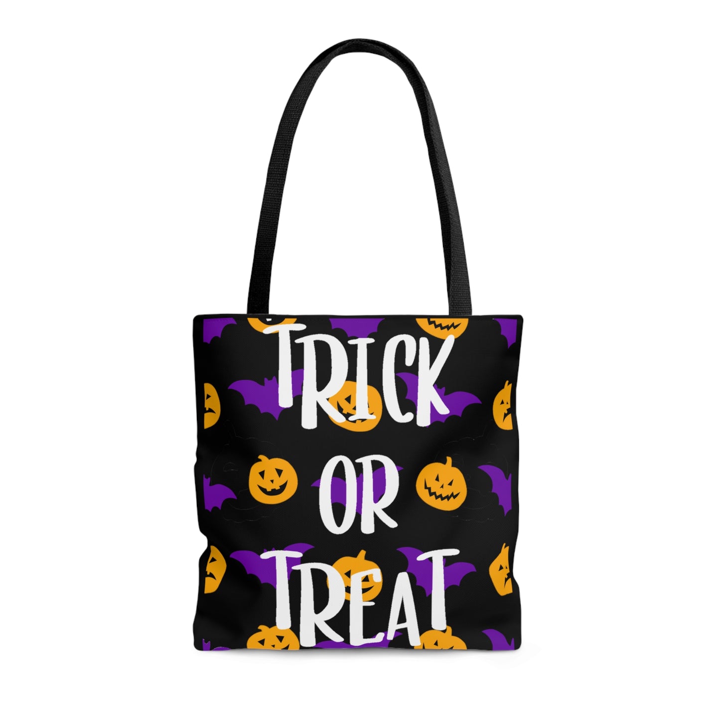 Trick Or Treat Pumpkins and Bats Halloween Candy Tote Bag