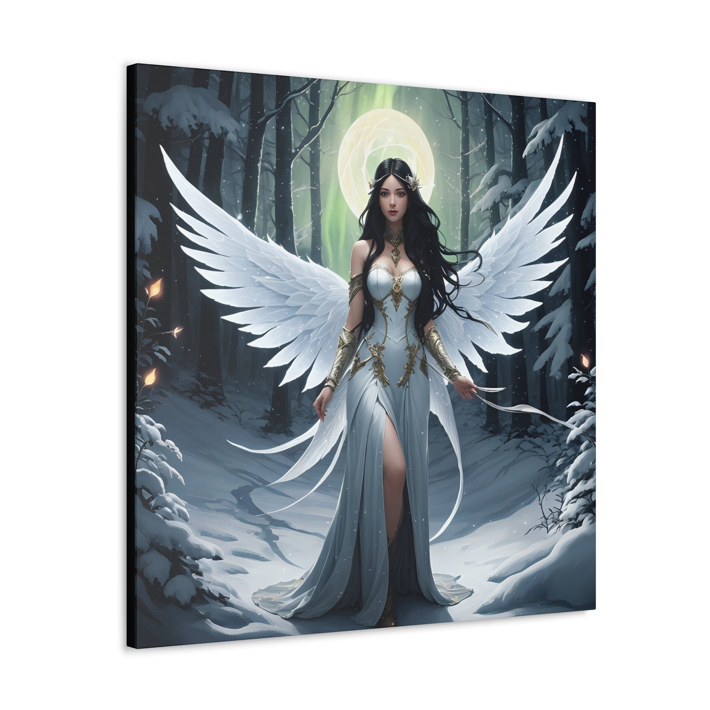 Winter Fae Goddess, Canvas Art, Canvas Print, Wall Decor, Original Art, Unique Gifts