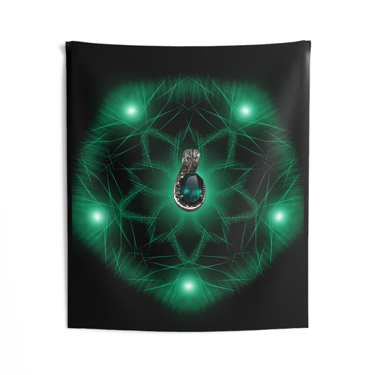 Emerald Abundance Indoor Wall Tapestry 51 x 60