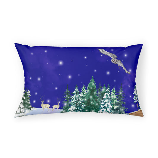 Snowy Christmas Night Pillow case