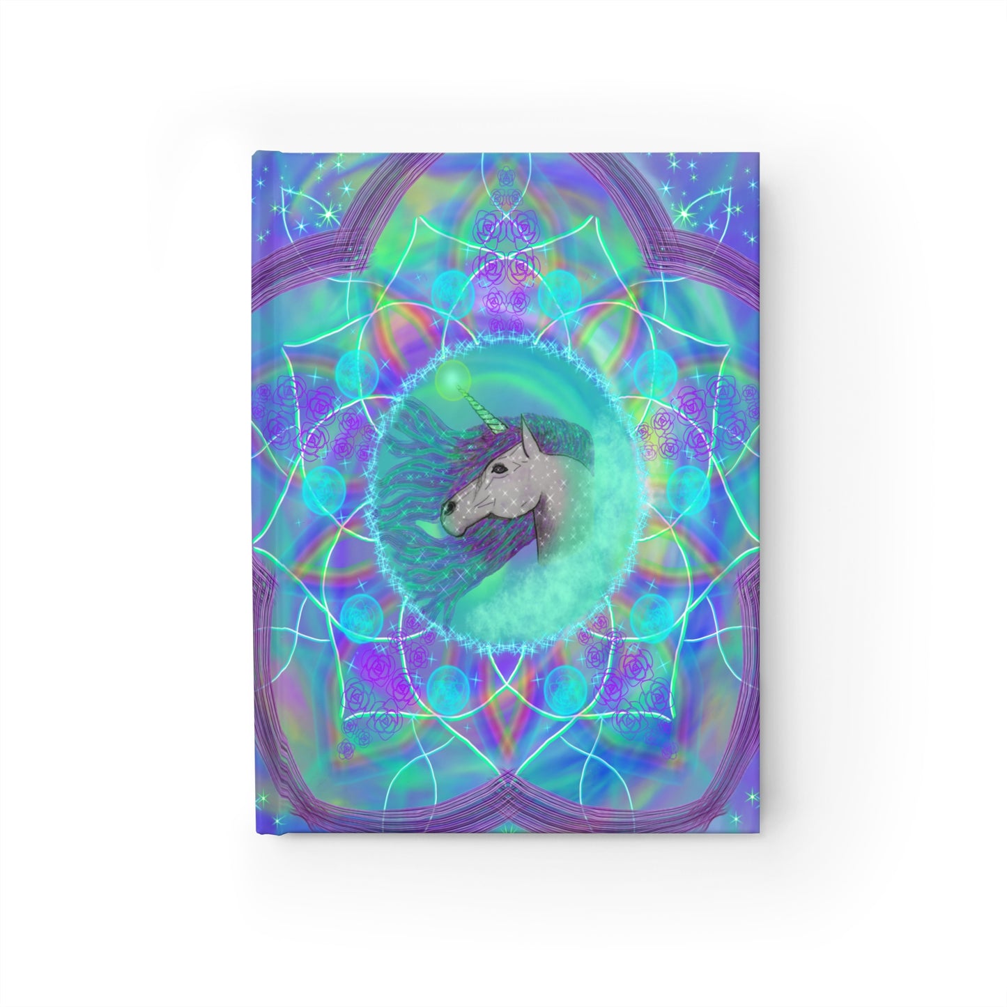 Mystic Unicorn Mandala Hardcover Journal - Ruled Line