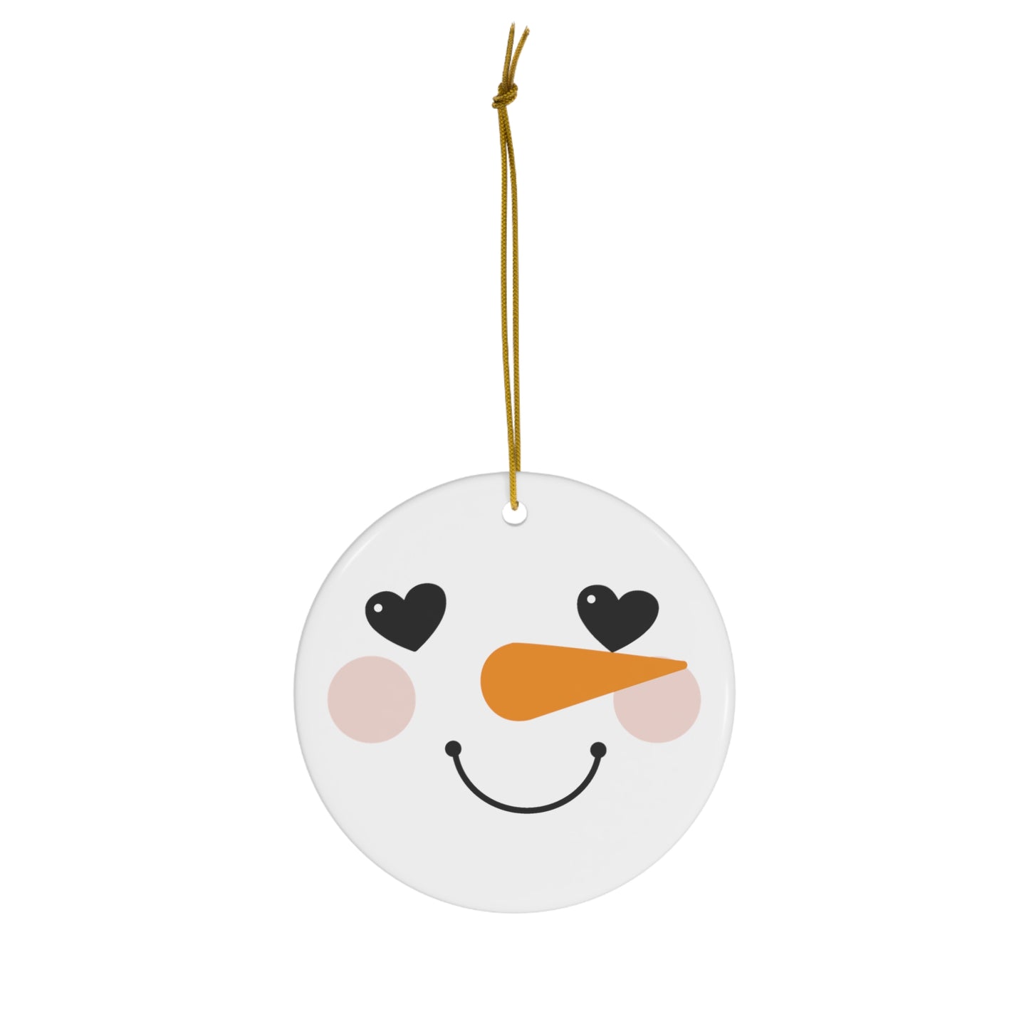 Snowman Ceramic Ornament, 4 Shapes