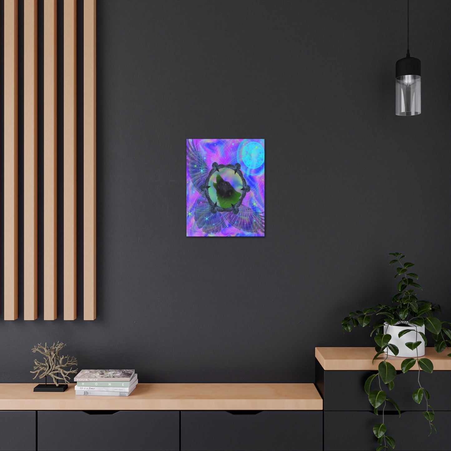 Mystic Wolf Canvas Painting Print