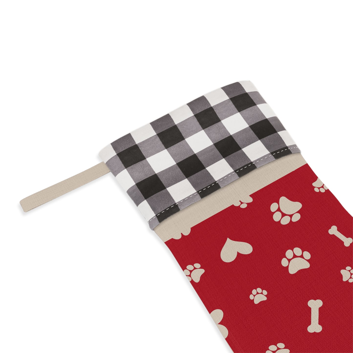 Paw Print Christmas Stocking For Dog/Cat