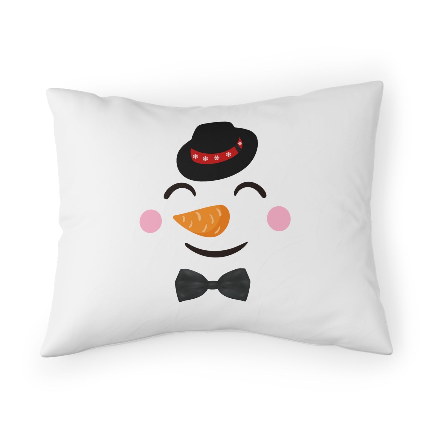 "His" snowman face Pillow case.