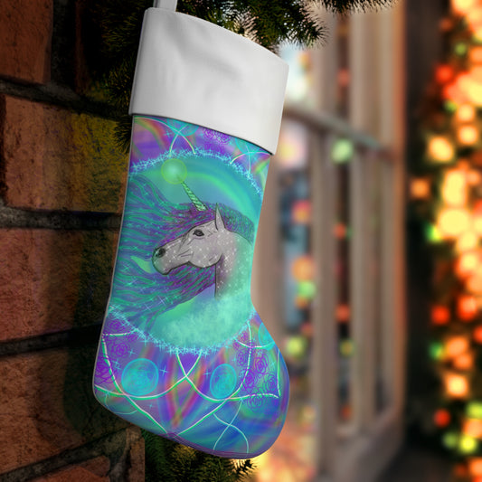 Psychedelic Unicorn Christmas Stocking