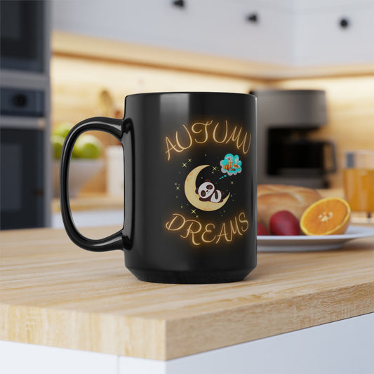 Autumn Dreams Black Mug, 15oz