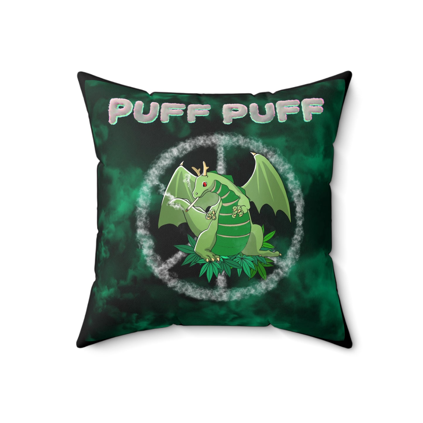 Puff Puff, 420 Themed, Spun Polyester Square Pillow