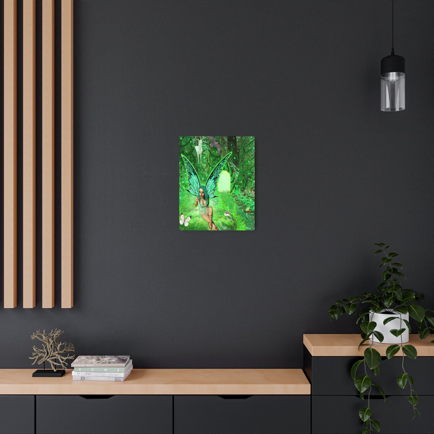 Mystic Forest Fairy, Fantasy Art, Metal Wall Art, Wall Decor, Nature Lover Gift, Original Art, Unique Gifts