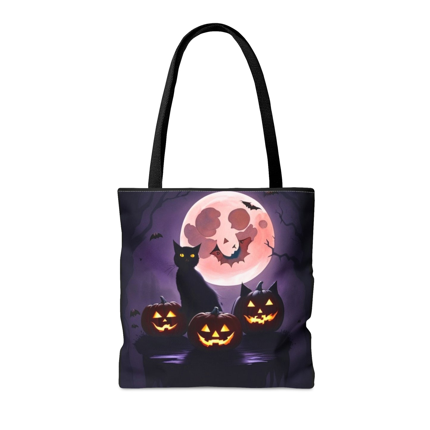 All Hallows Eve, Black Cat,  Halloween Candy Tote Bag