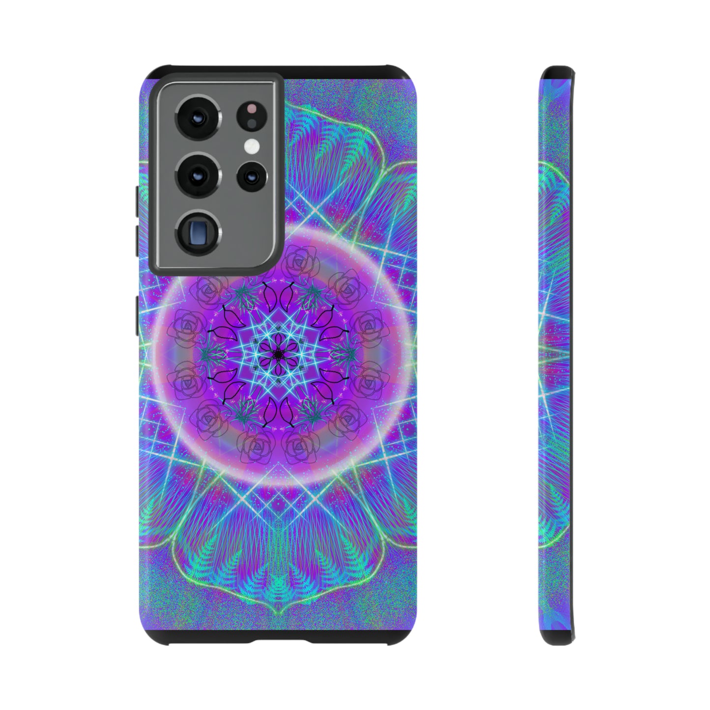 Psychedelic Mandala Protective Phone Case, Samsung, iPhone, Pixel, all sizes
