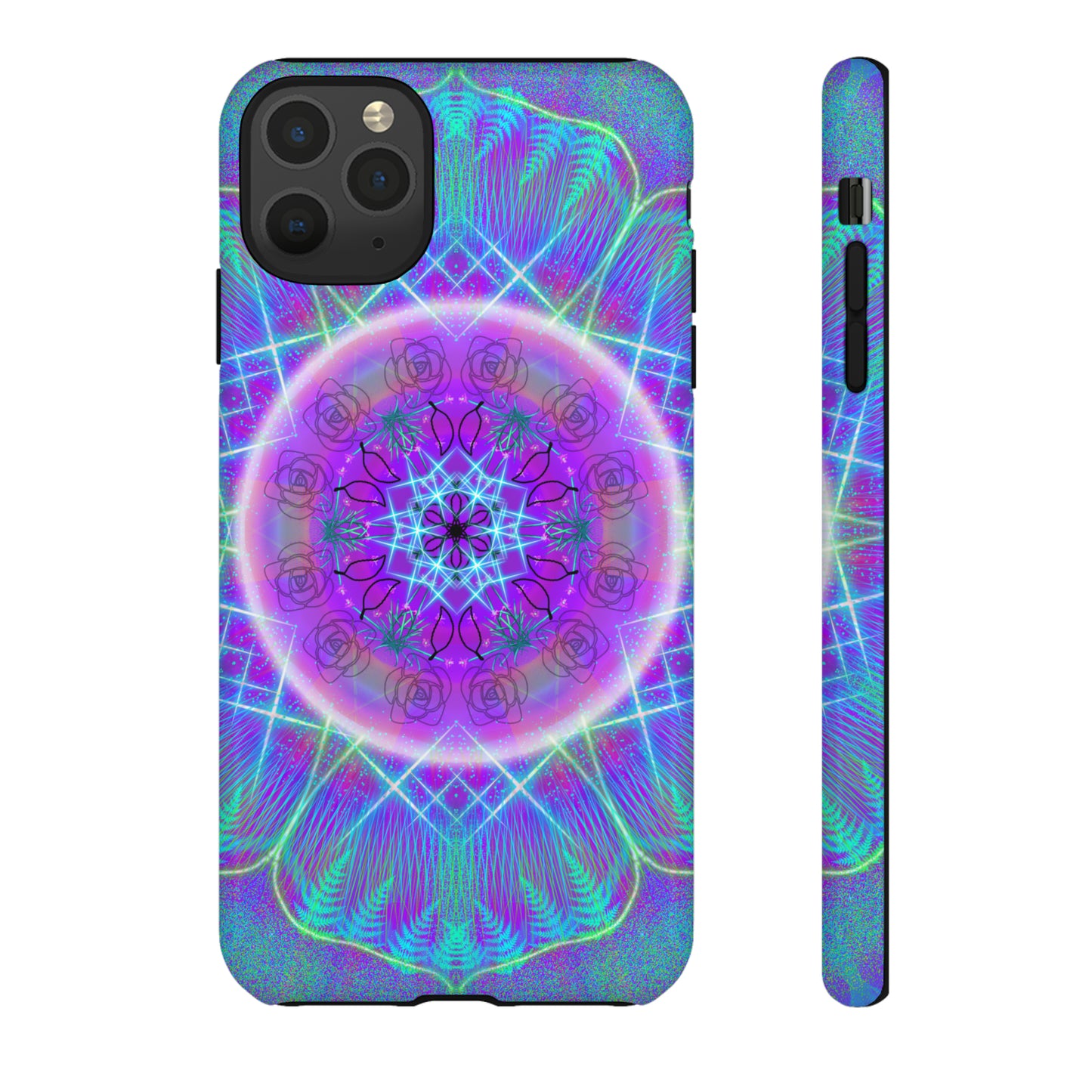 Psychedelic Mandala Protective Phone Case, Samsung, iPhone, Pixel, all sizes