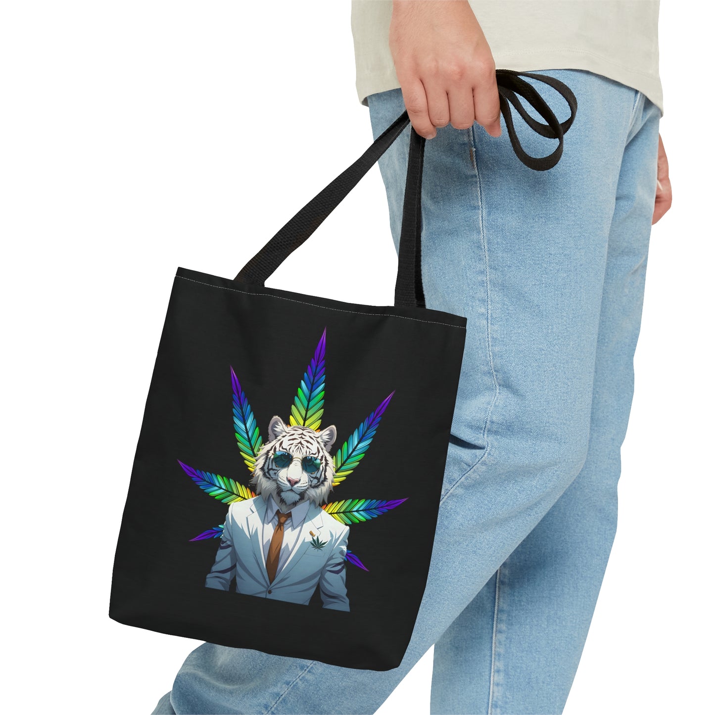 White Tiger 420 Themed, Tote Bag