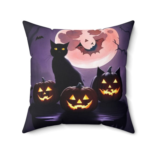 All Hallows Eve, Halloween, Spun Polyester Square Pillow