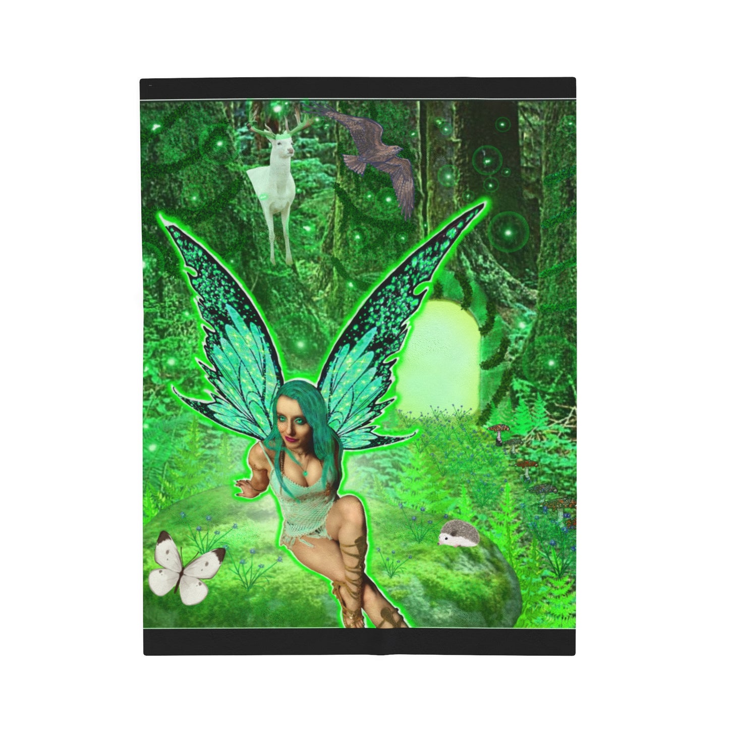 Mystic Forest Fairy Velveteen Plush Blanket
