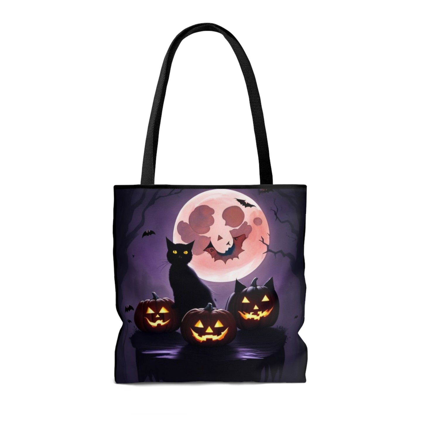 All Hallows Eve, Black Cat,  Halloween Candy Tote Bag