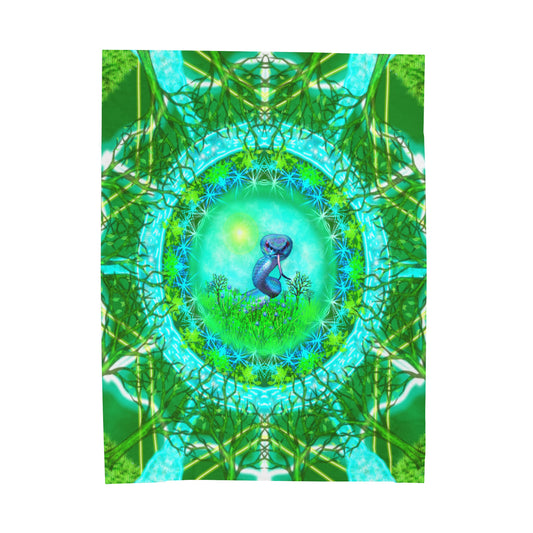 Snake Medicine Mandala Giant Velveteen Plush Blanket