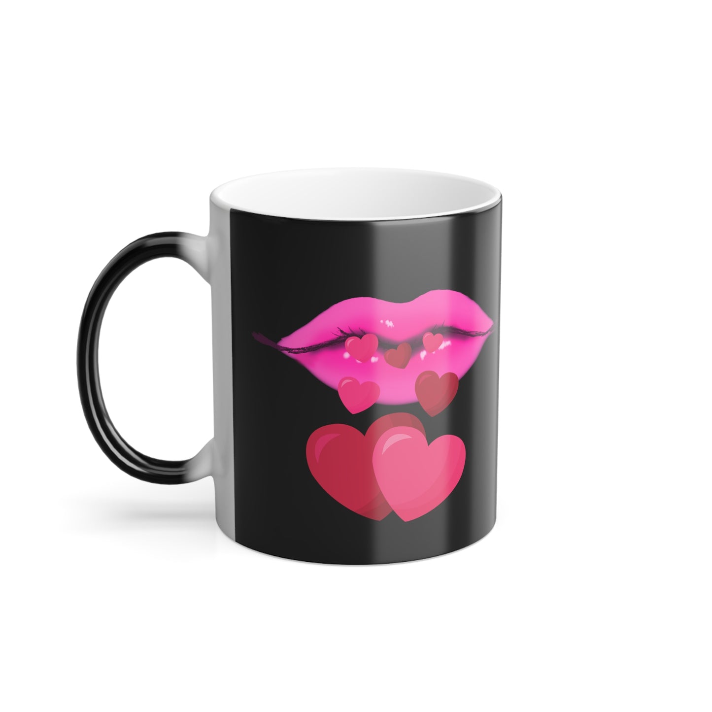 Blowing you kisses, Color Morphing Mug, 11oz, Valentines Day Gift, Gift For Her, Gift For Him