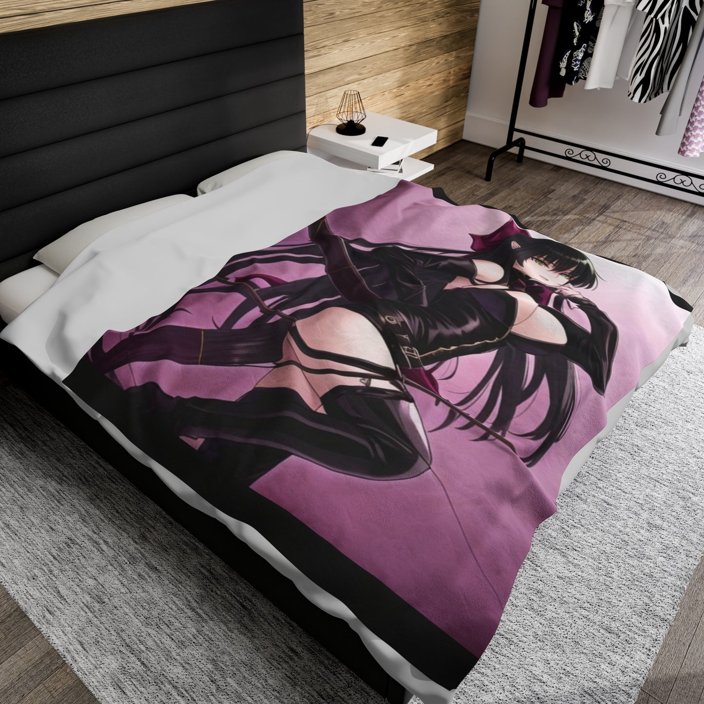 Anime Bow Huntress, Plush Blanket