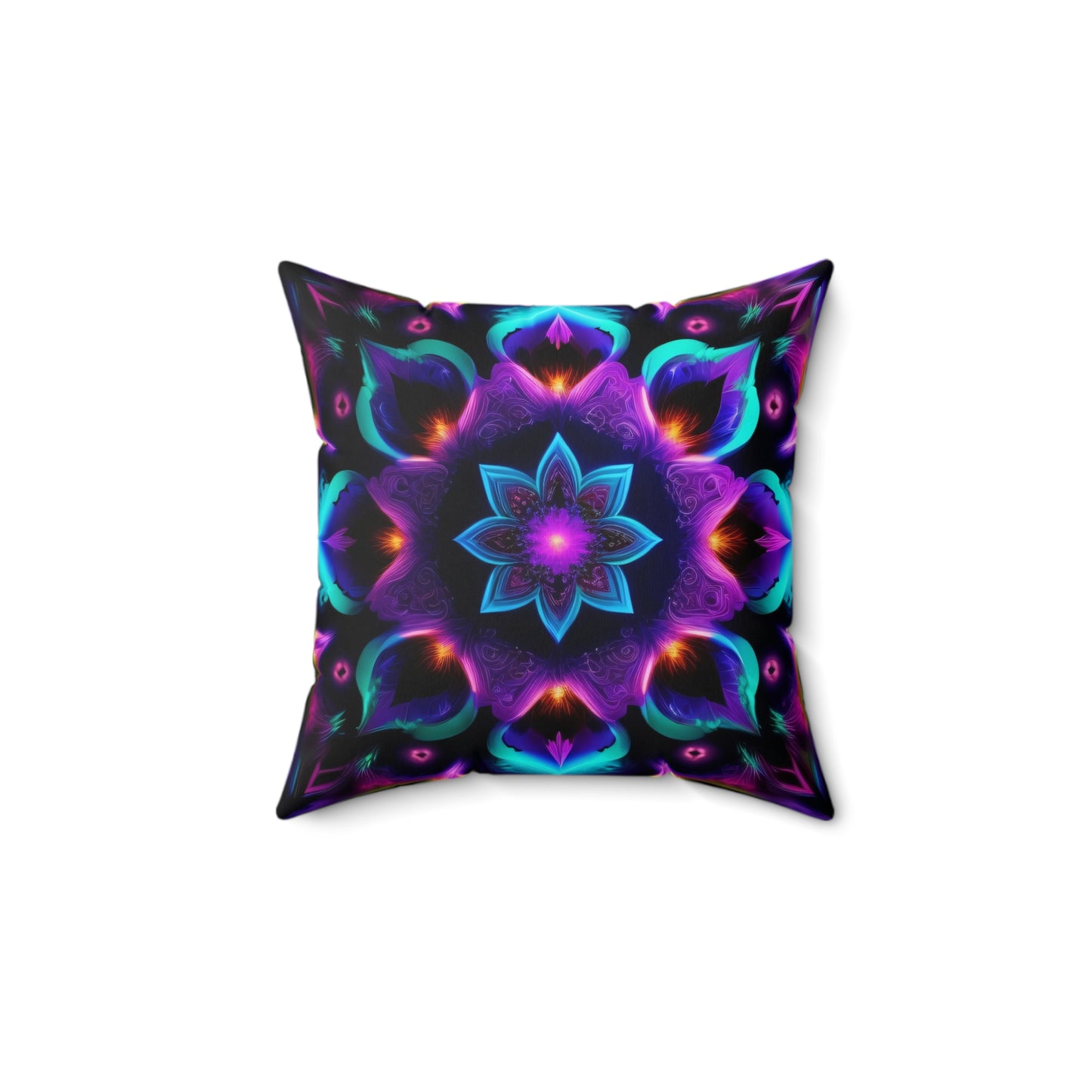 Mandala Madness, Spun Polyester Square Pillow