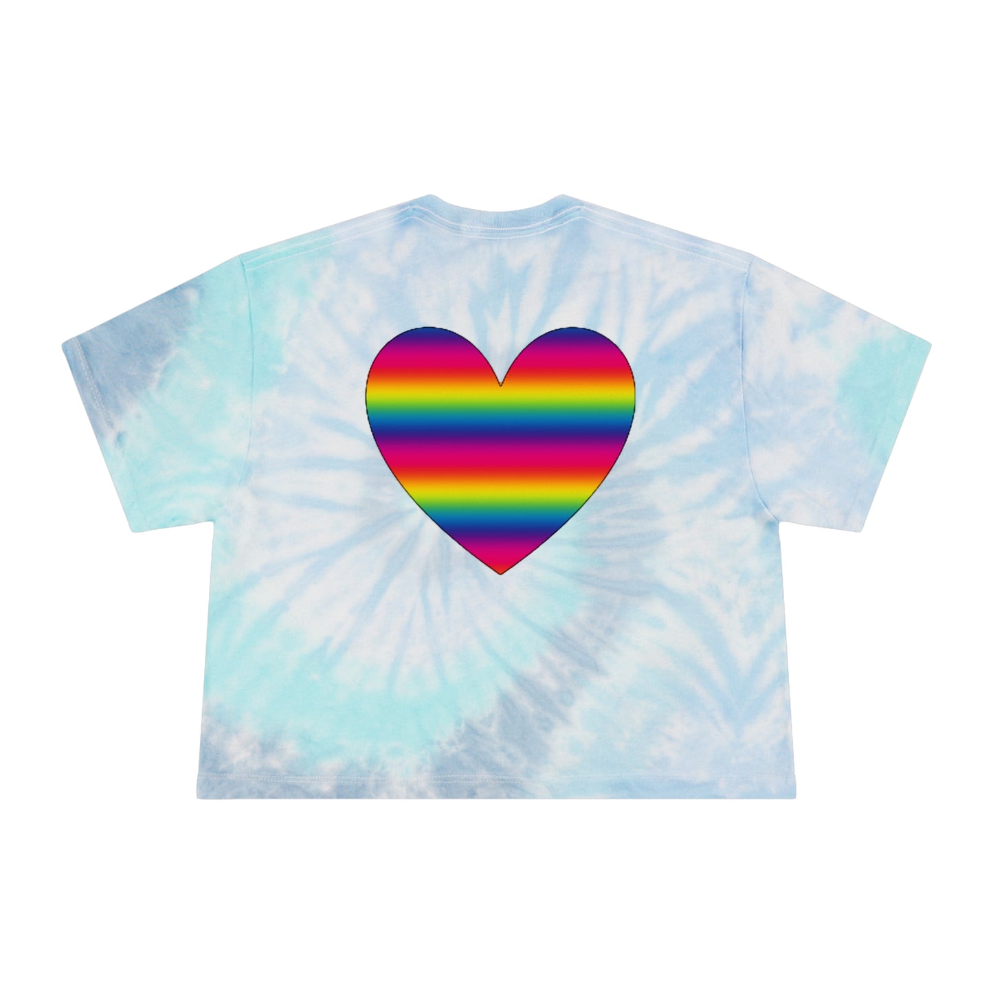 PRIDE Heart Women's Tie-Dye Crop Tee