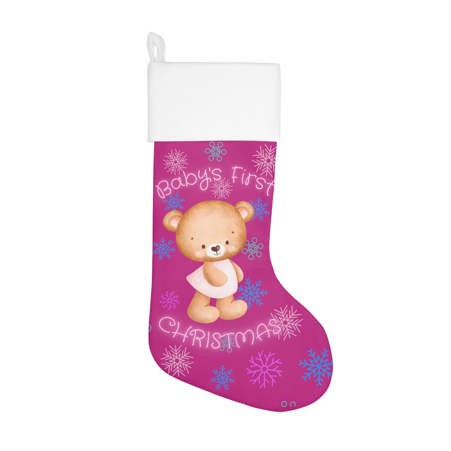 Baby's First Christmas Stocking For Girl Baby