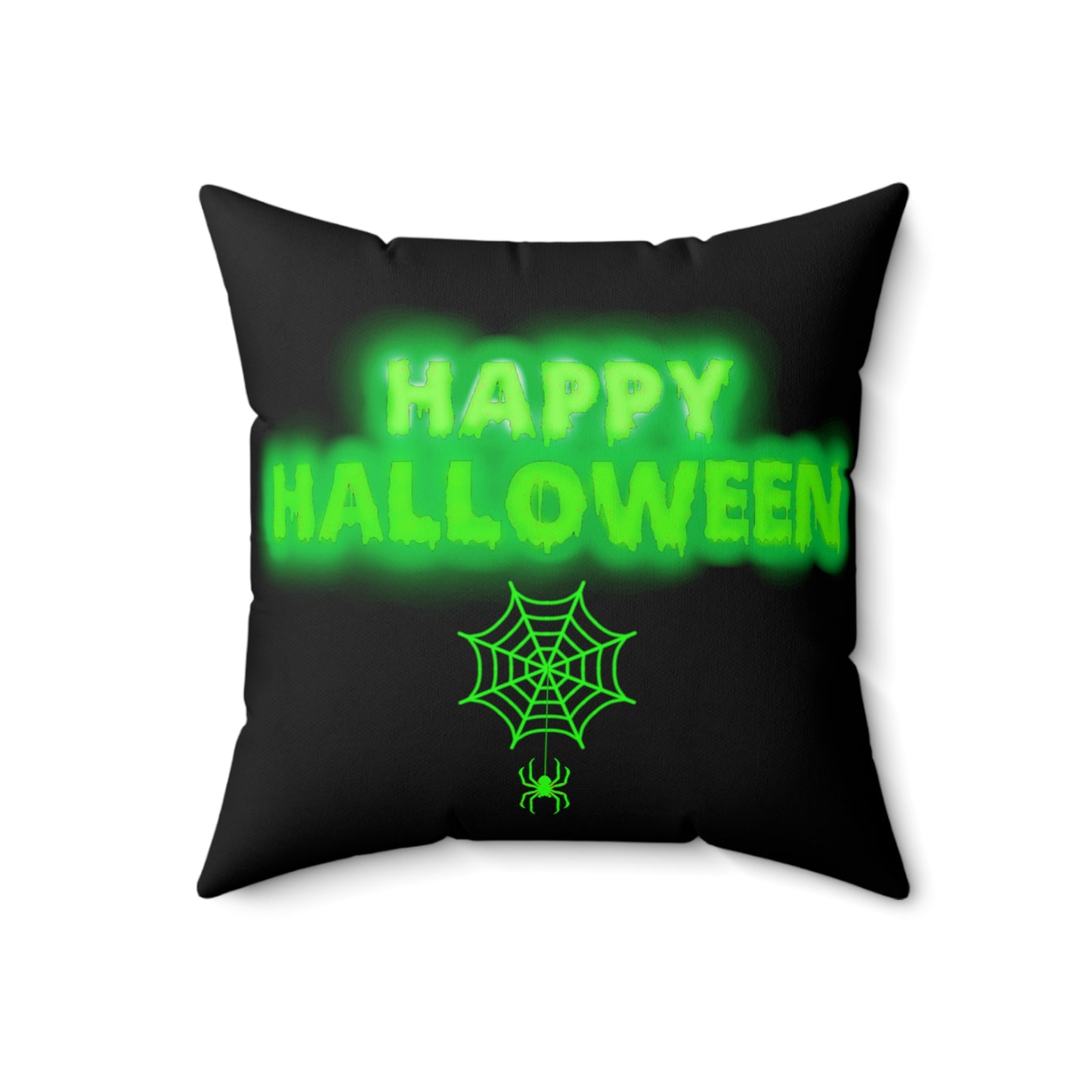 Happy Halloween Spun Polyester Square Pillow