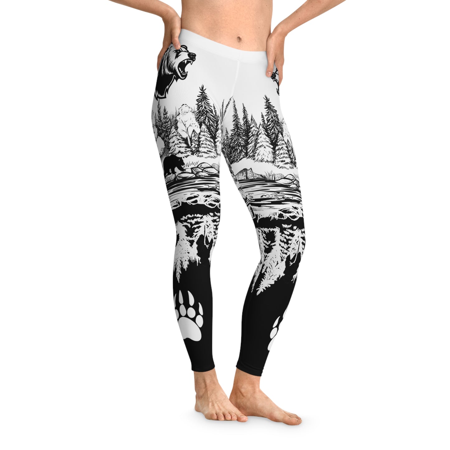 Mystic Bear, Black Leggings