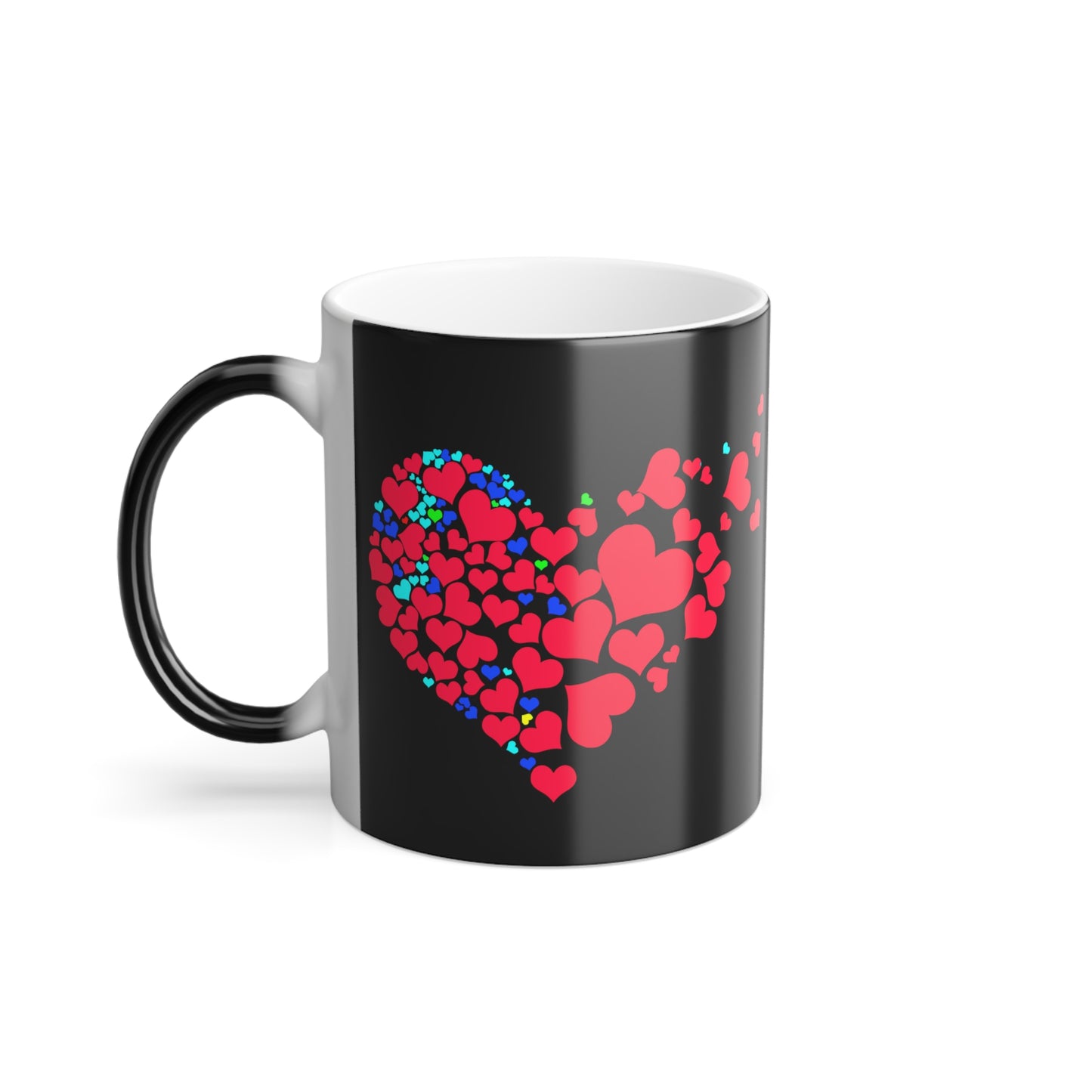 Hearts, Color Morphing Mug, 11oz, Valentines Day Gift, Gift For Her, Gift For Him