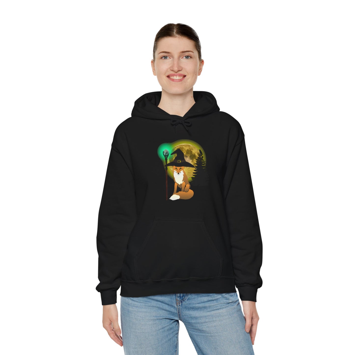 Unisex Heavy Blend™Trickster Fox Mage Hooded  Halloween Sweatshirt