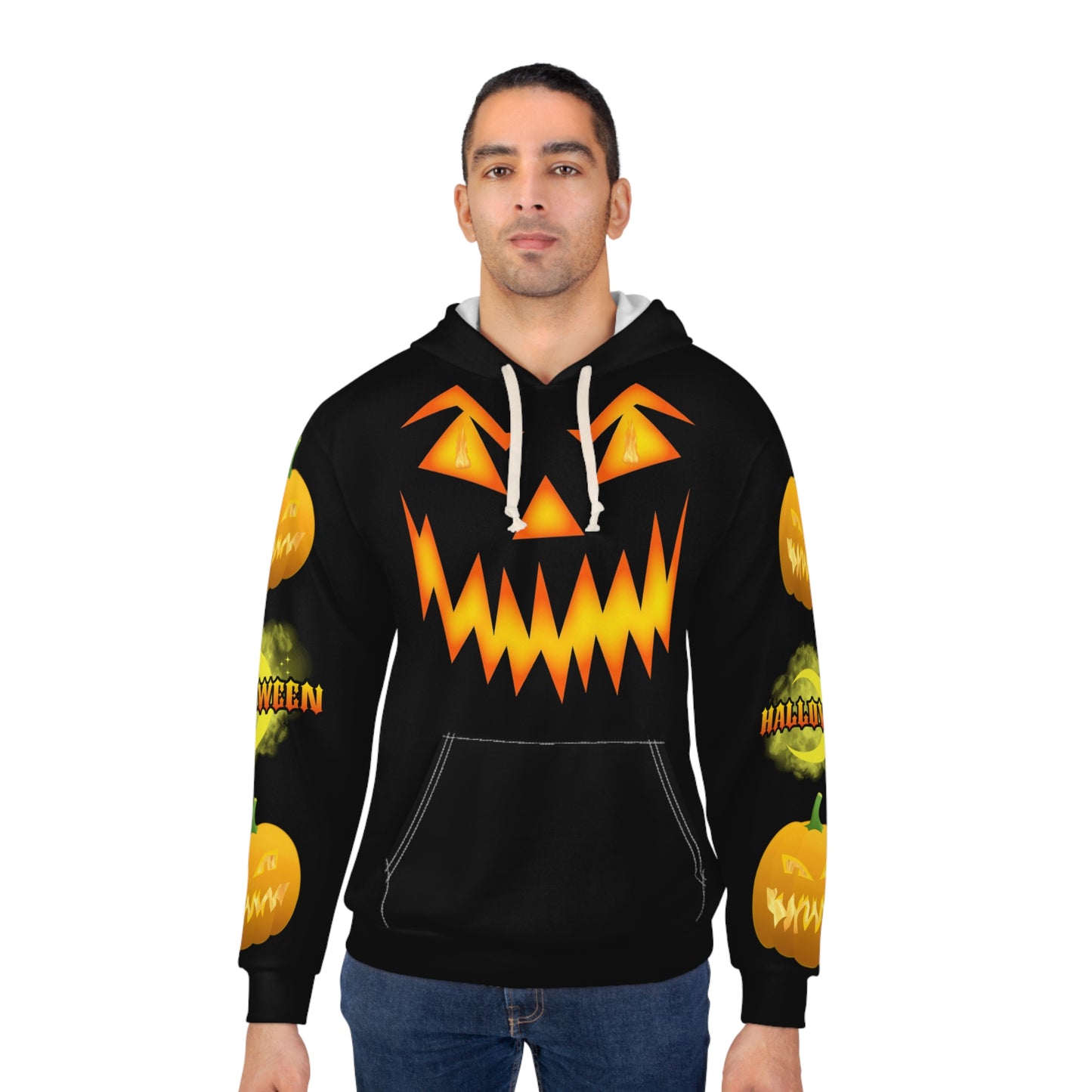 Wicked cool pumpkin face Halloween Pullover Hoodie