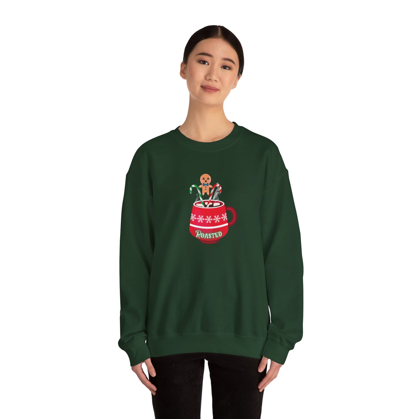 Gingerbread Funny Christmas Sweatshirt Gift, Unisex, Mens, Women, Adult Holiday Shirt. Minimal Merry Xmas Co Hoodie, Coffee Lover Gift