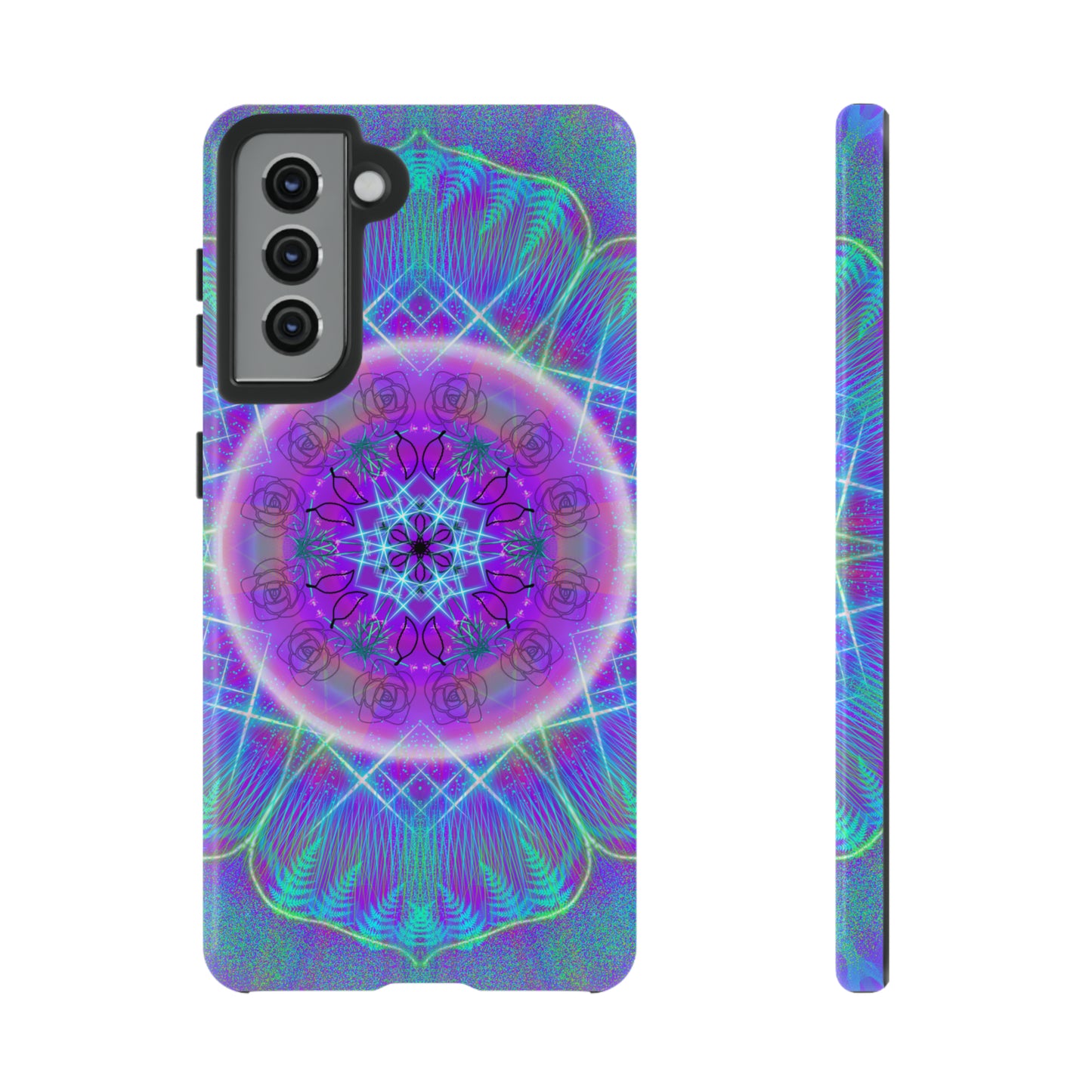 Psychedelic Mandala Protective Phone Case, Samsung, iPhone, Pixel, all sizes