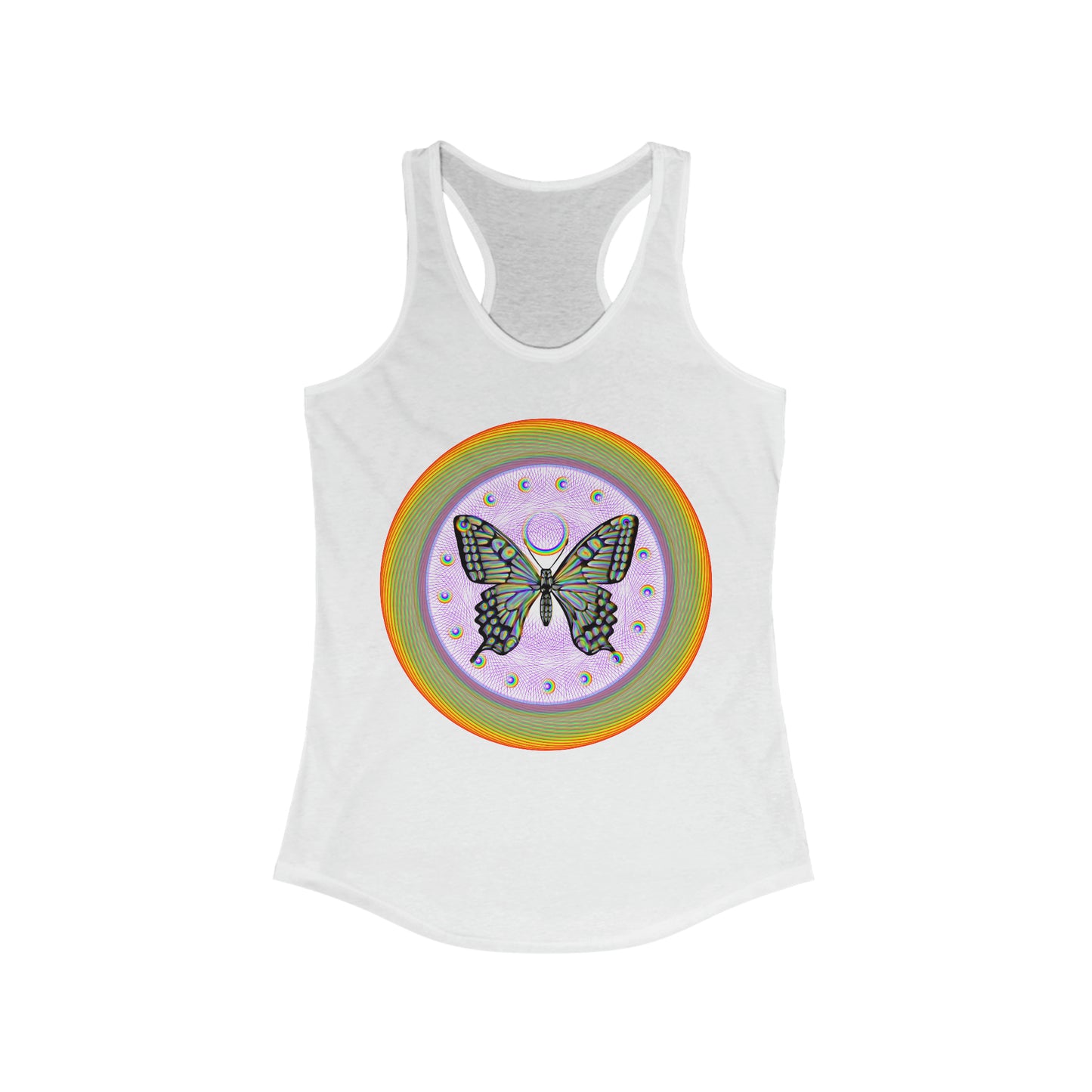 Rainbow Butterfly PRIDE Women's Ideal Racerback Tank