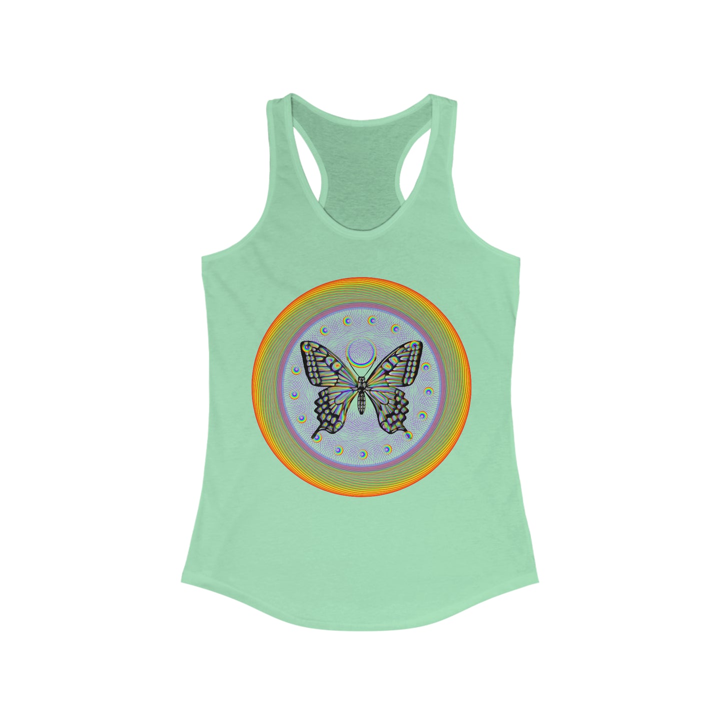 Rainbow Butterfly PRIDE Women's Ideal Racerback Tank