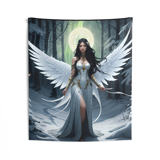 Winter Fae Goddess, Wall Tapestry 51 x 60