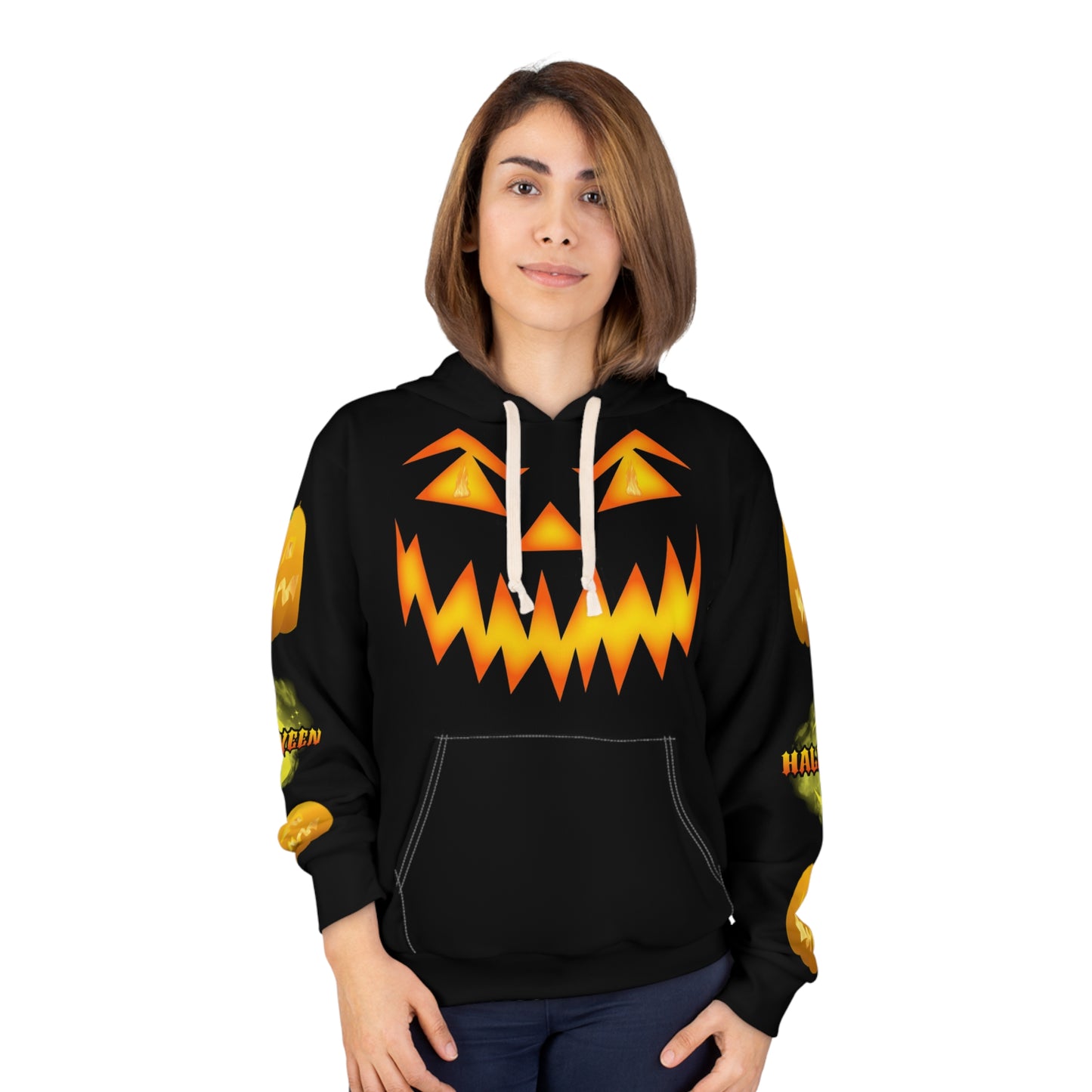 Wicked cool pumpkin face Halloween Pullover Hoodie