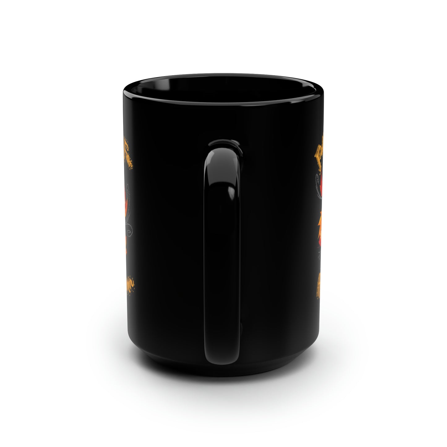 Falling For Autumn Black Mug, 15oz