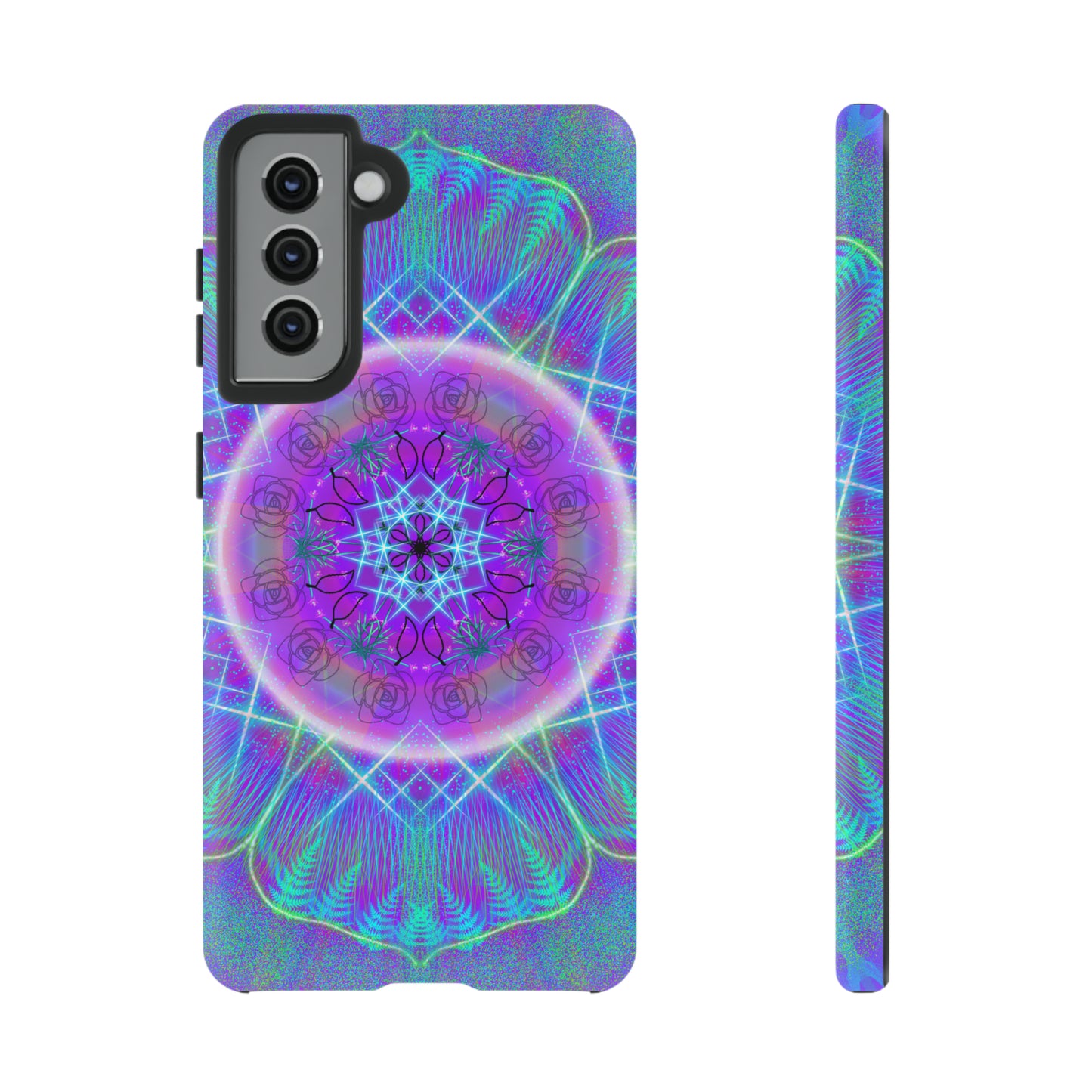 Psychedelic Mandala Protective Phone Case, Samsung, iPhone, Pixel, all sizes