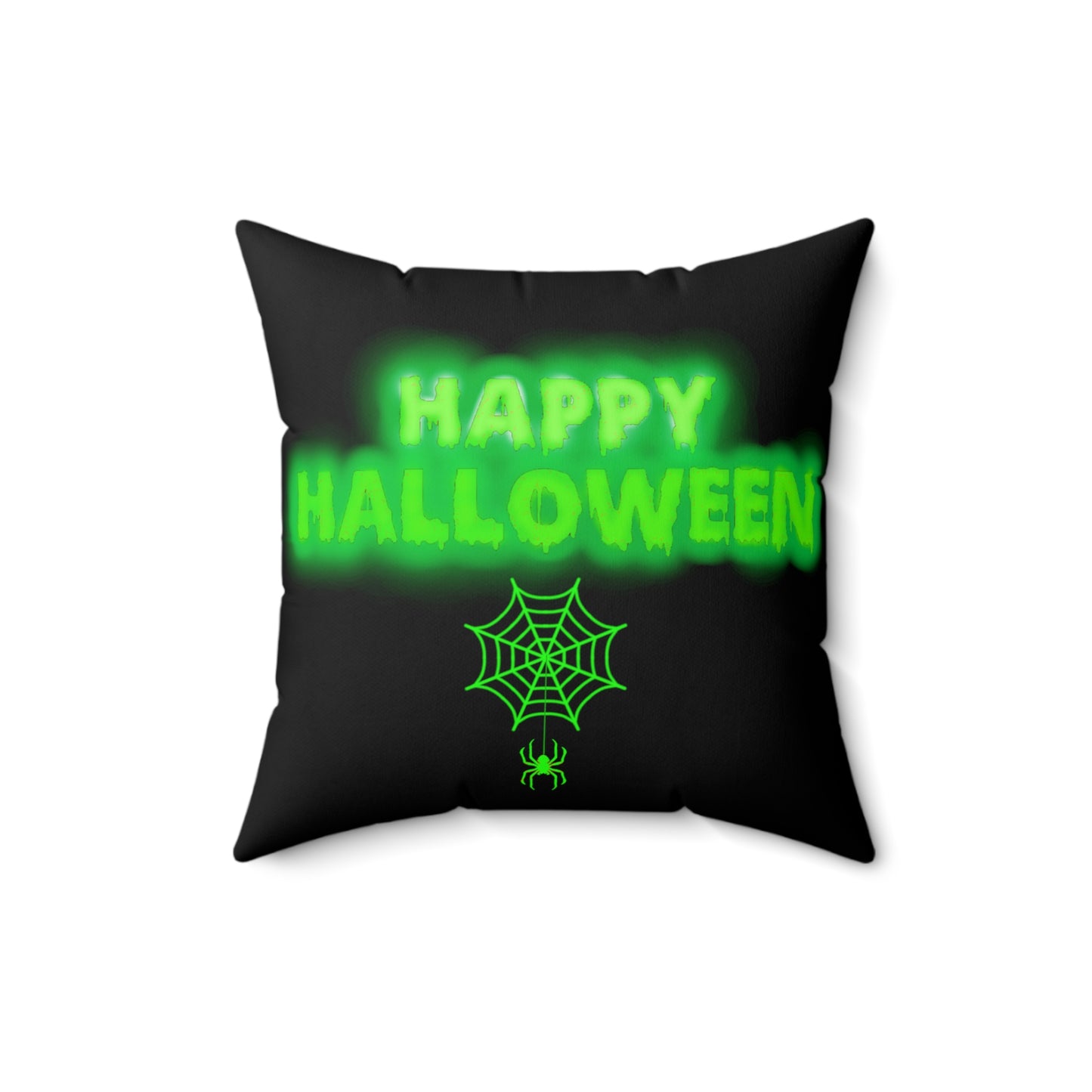 Happy Halloween Spun Polyester Square Pillow