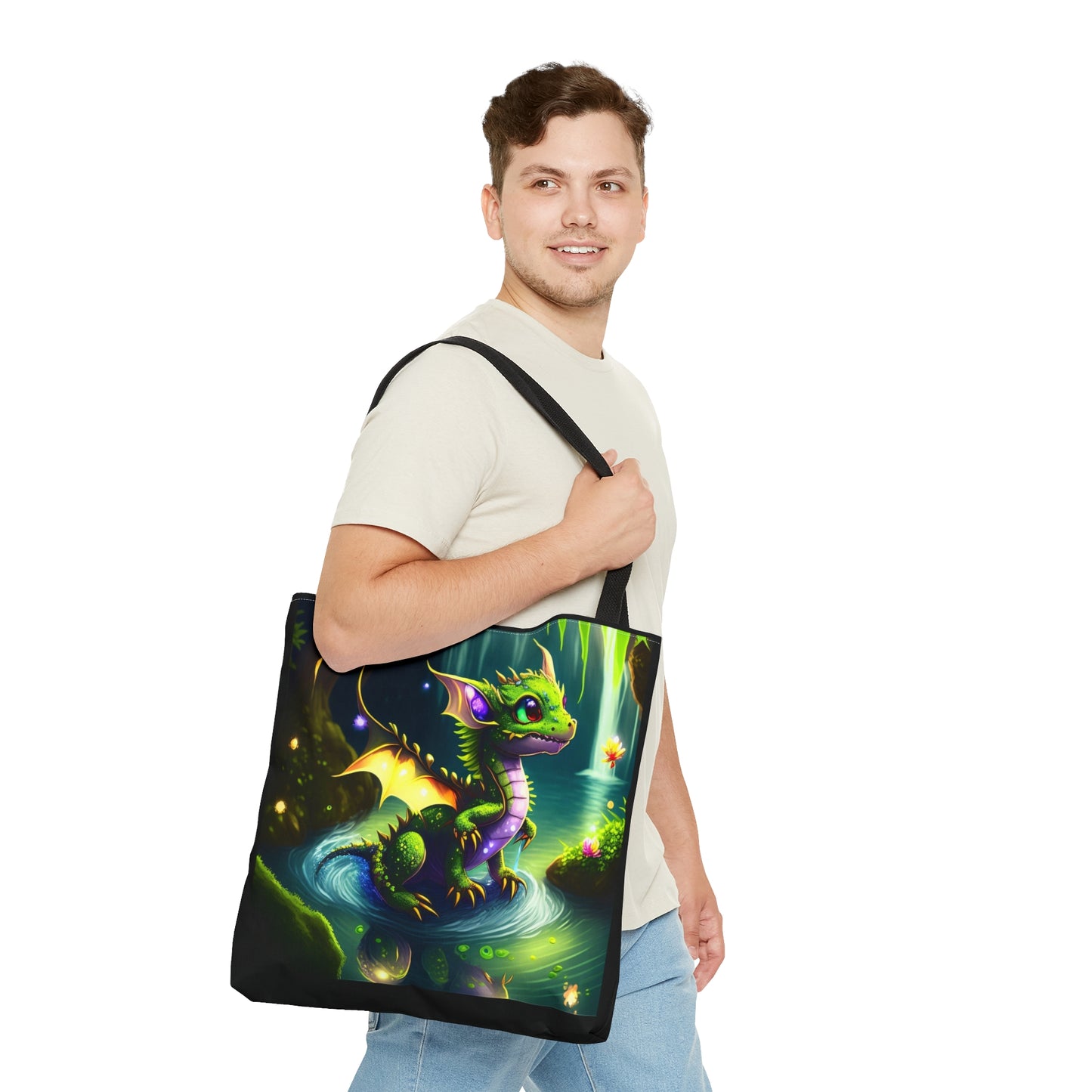 Fae Baby Earth Dragon,Tote Bag