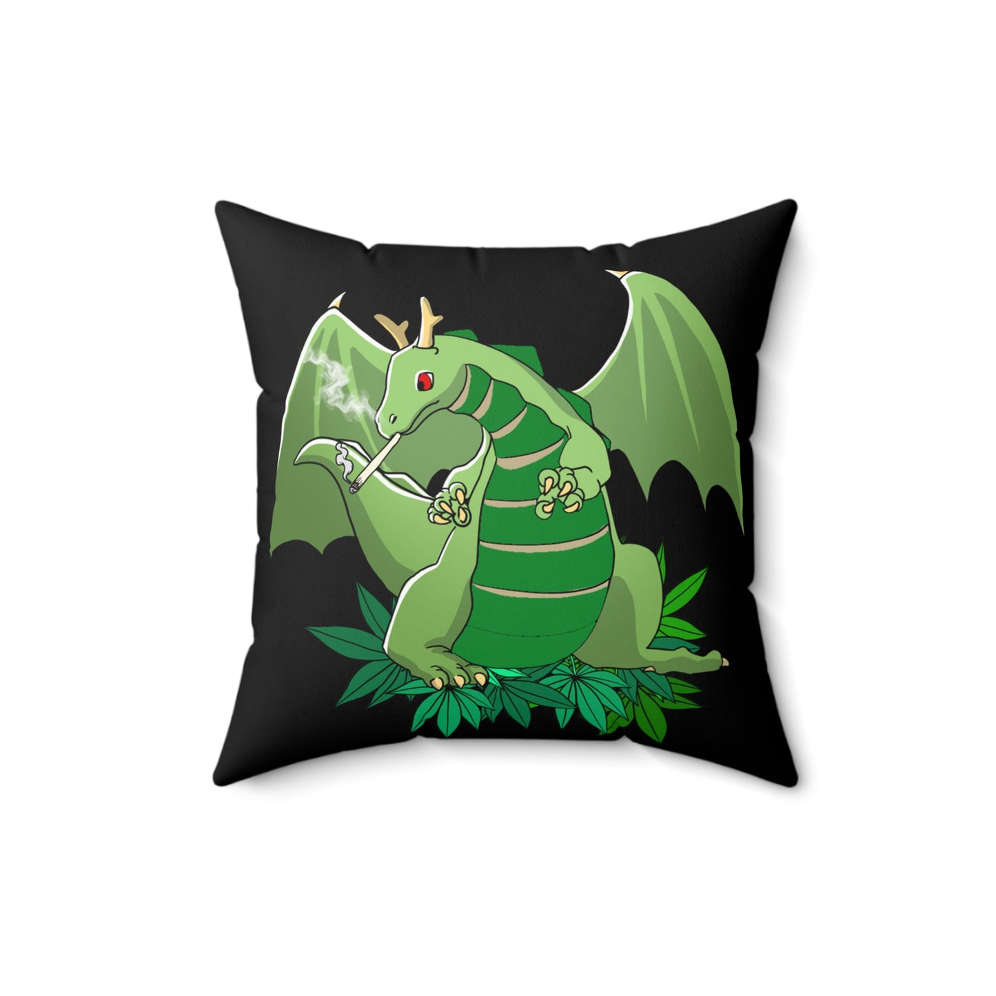 Smokin Dragon, Spun Polyester Square Pillow