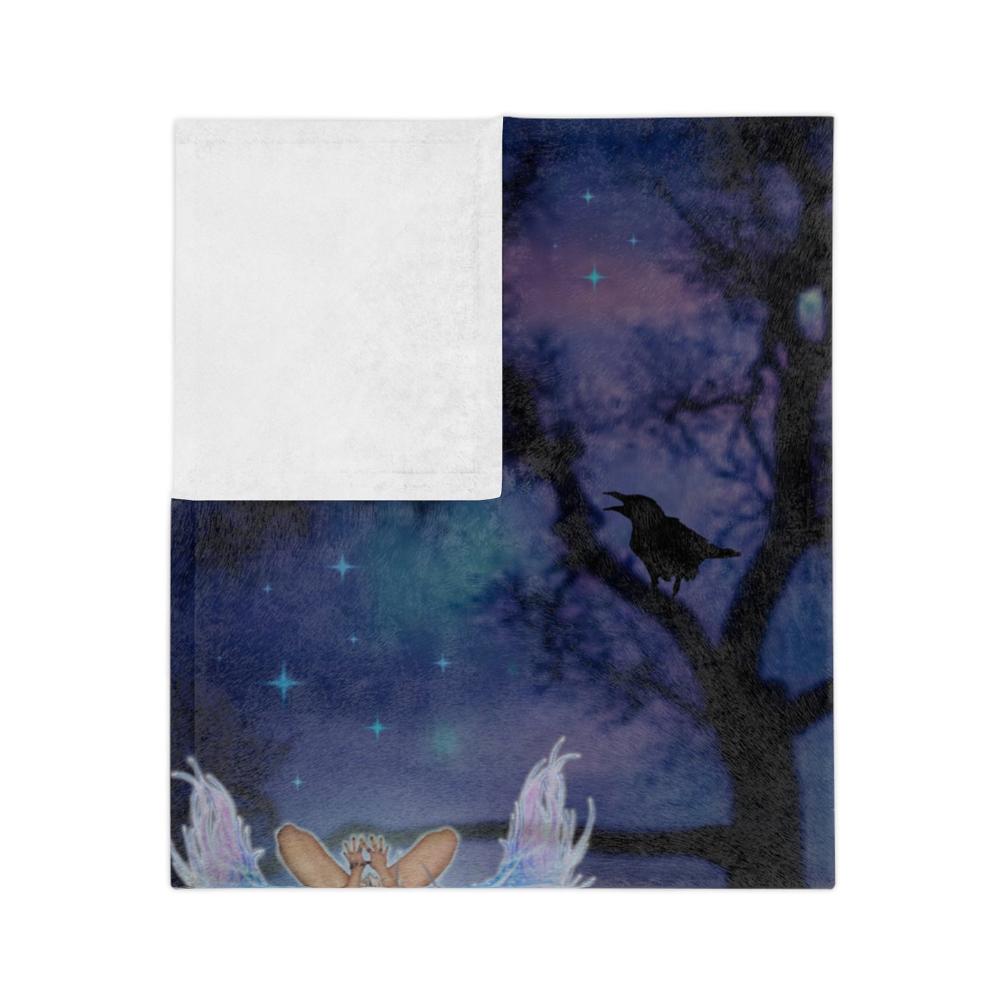 Mystic Moon Fairy Velveteen Minky Blanket