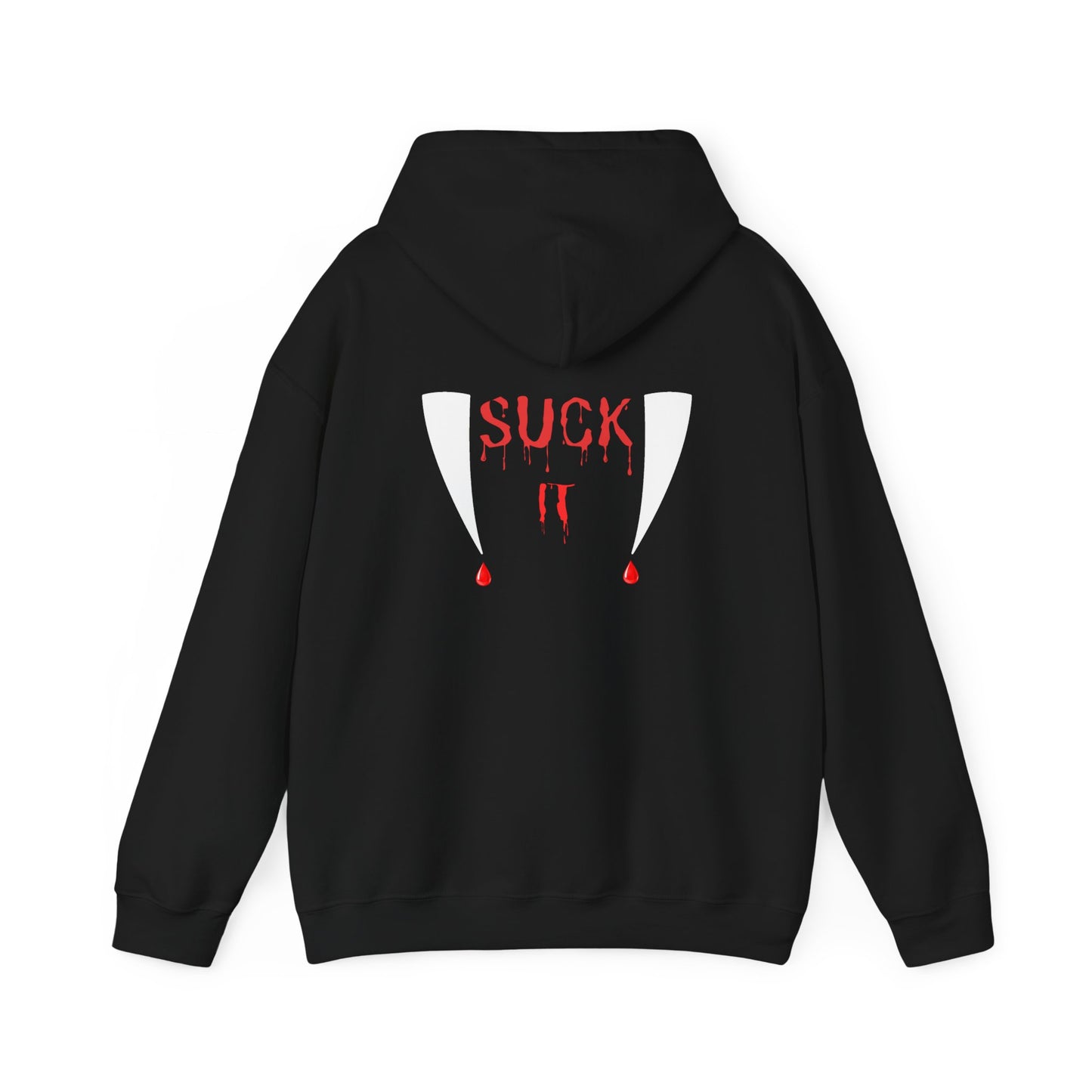 Suck It Vampire Fangs Halloween Hoodie Unisex Heavy Blend" Hooded Sweatshirt