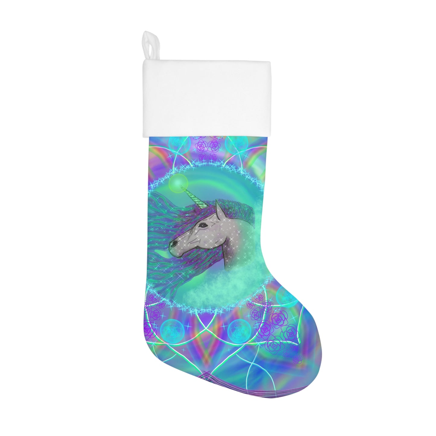 Psychedelic Unicorn Christmas Stocking