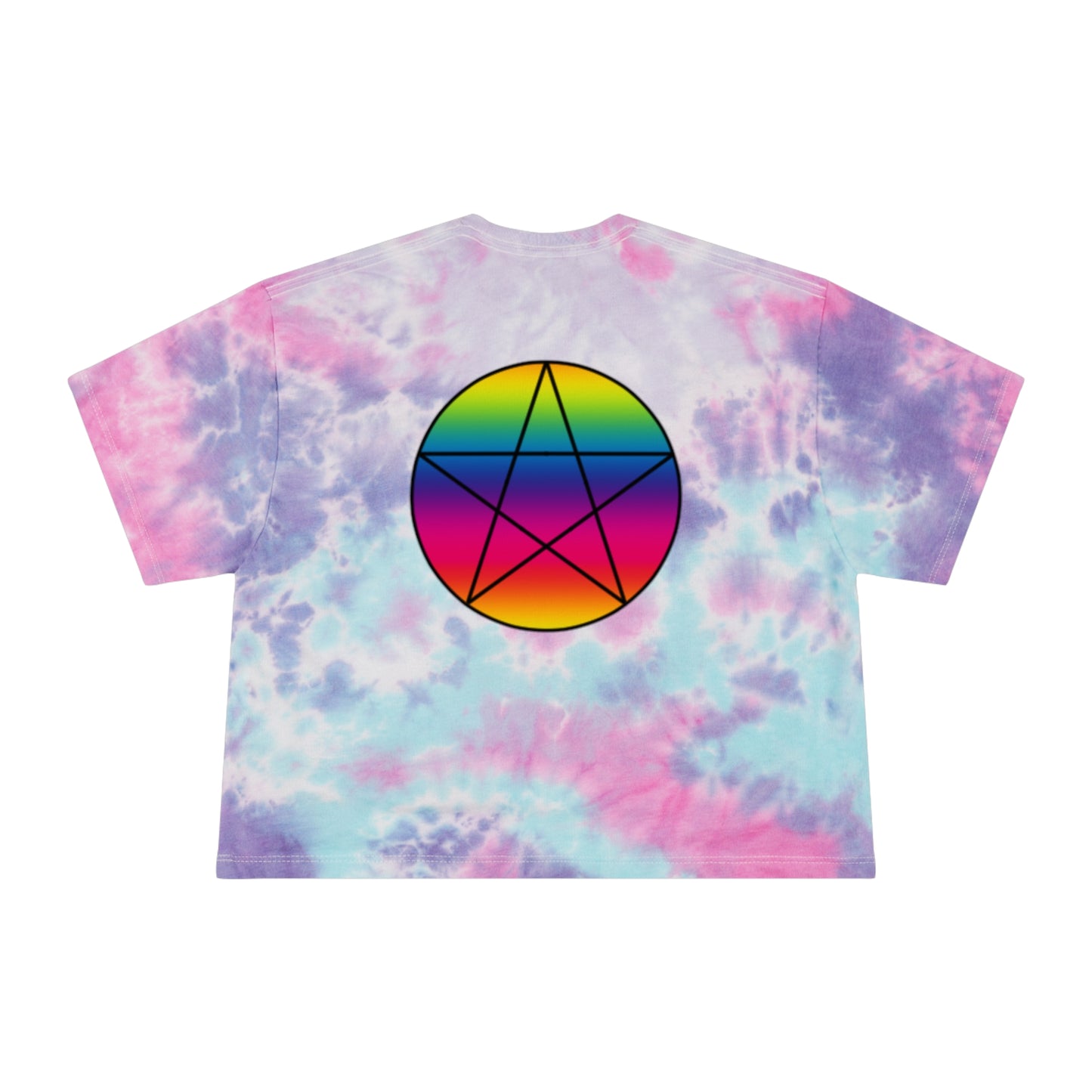 PRIDE Pentagram Women's Tie-Dye Crop Tee