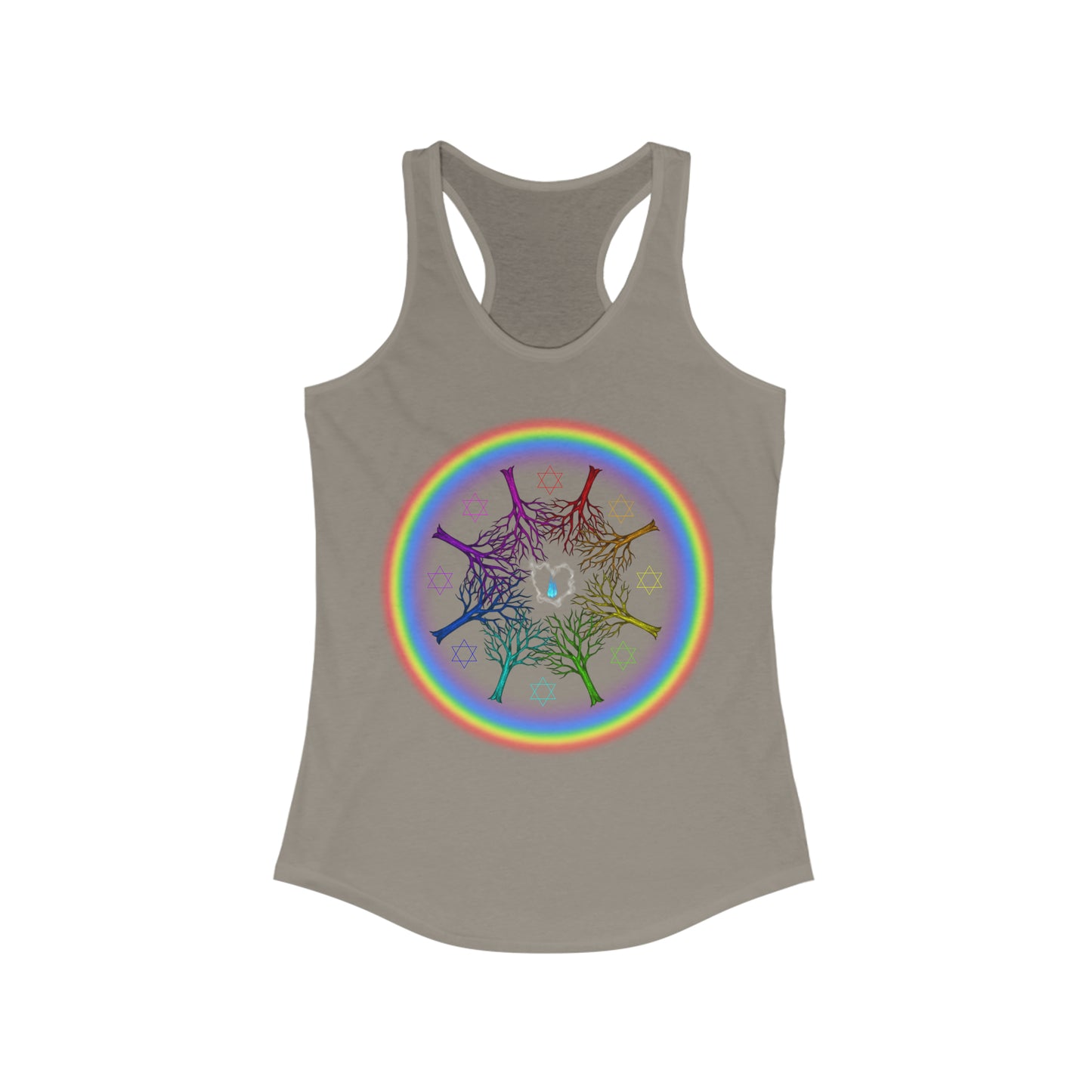 Rainbow Roots PRIDE Women's Ideal Racerback Tank