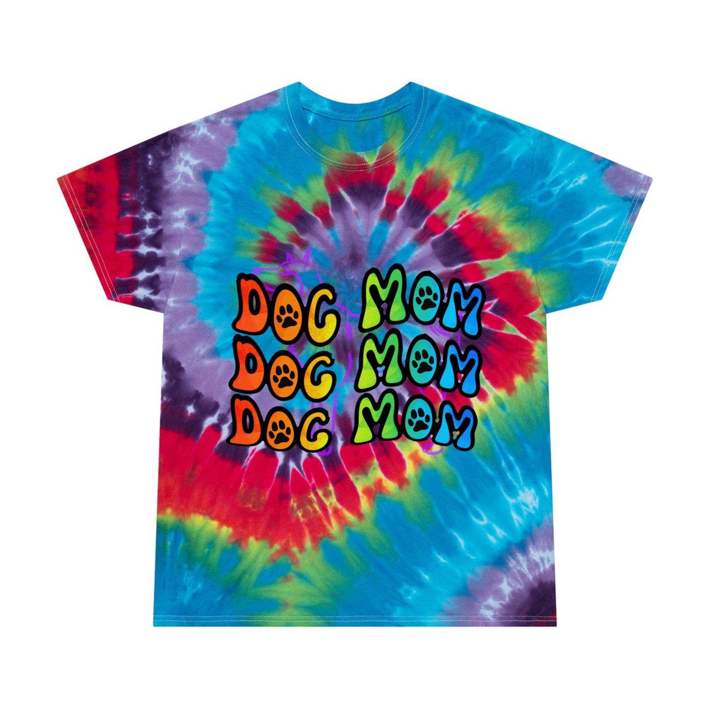 Dog Mom Tie-Dye Tee, Spiral